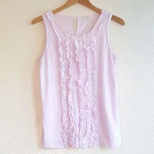 2 for $20 J Crew baby pink ruffle tank